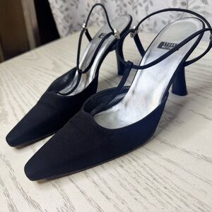 Vintage Stuart Weitzman Black Strappy Heels